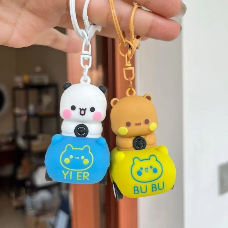 

2025 New Kawaii Anime Keychain PVC Car Ornament Couple Cute Girl Heart Pendant Bag Pendant Small Gift Cute Fun Girls for Gifts