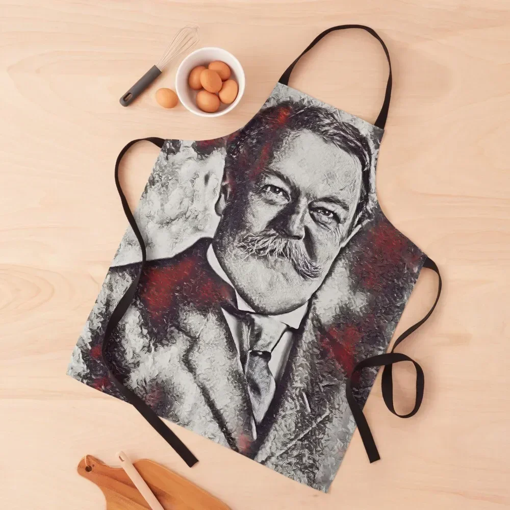 

President William Howard Taft Rare portrait painting Apron Chef Uniform For Men painting Smock for hairdressing christmas Apron