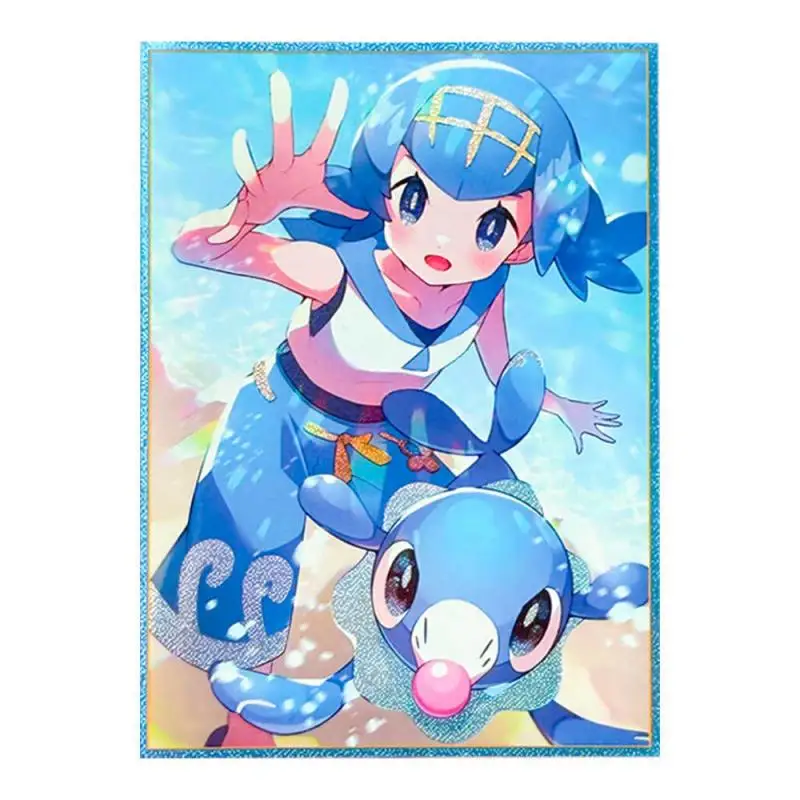 

60pcs/set Lana Popplio DIY Flash Card Sleeve PTCG WS Anime Game Collection Card Protective Cover Gift Toy 66*91mm