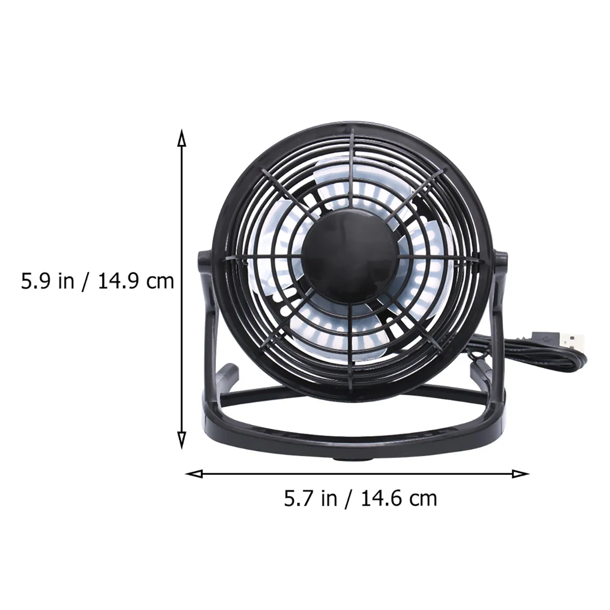 USB Mini Fan Portable Black Light Rechargeable Handheld Desktop Small Table Fan Natural Wind for Great Sleep and Work