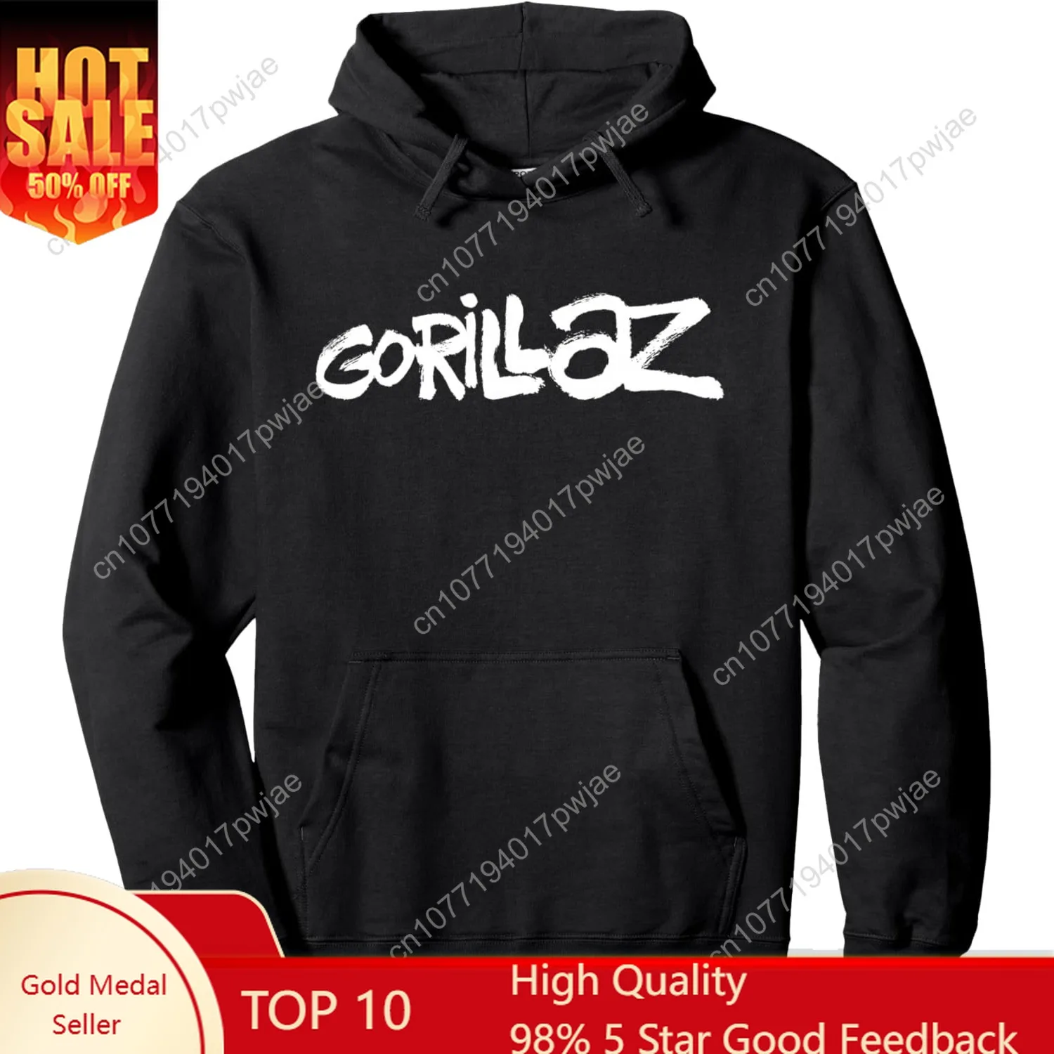 

Gorillaz White Paint Brush Logo Pullover Hoodie