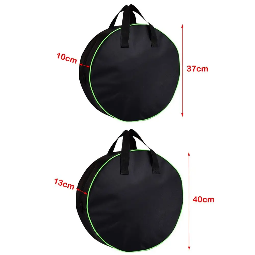 حقيبة كابل شحن السيارة أكياس تخزين ملابس أكسفورد أسود أخضر حقيبة حمل مستديرة مقاوم للماء منظم أدوات السيارات الكهربائية #6