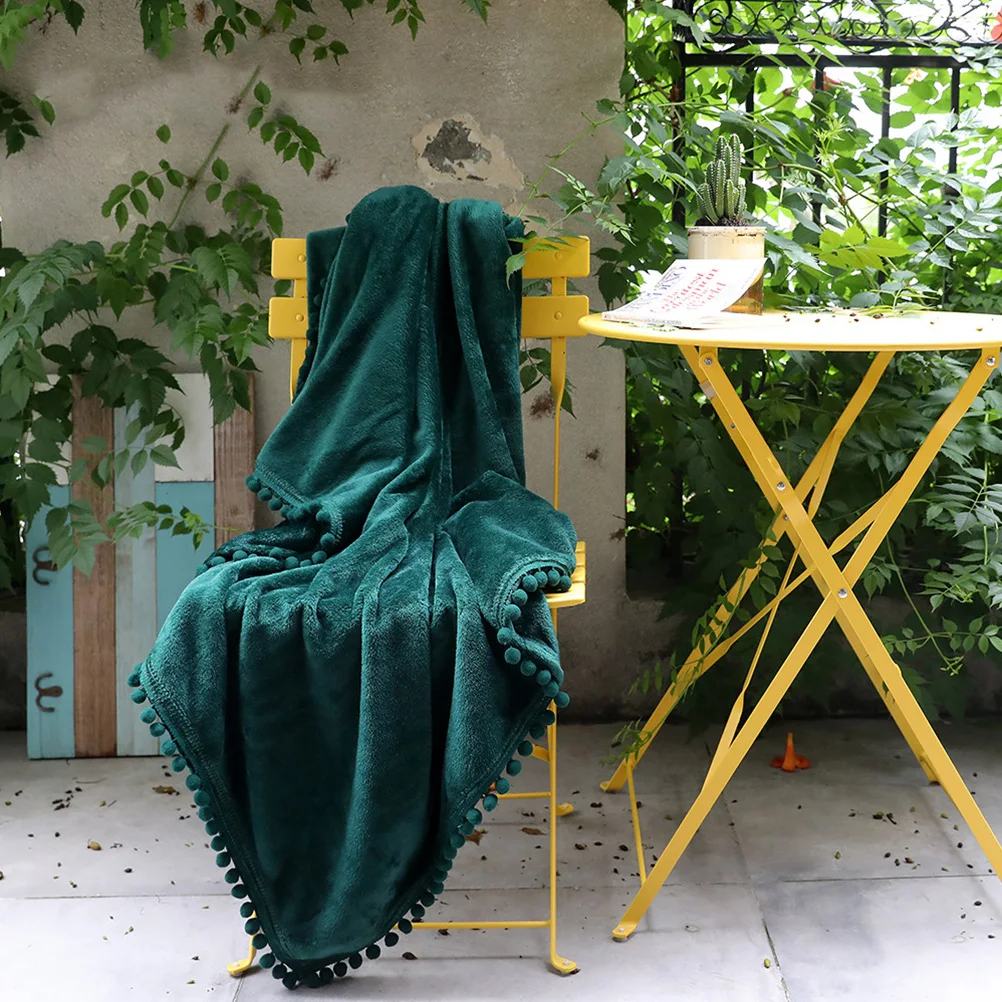 

Flannel Blanket 100X150CM Dark Green Cozy Throw Blankets for Sofa Bed Couch Office Nap Kids Weighted Receiving