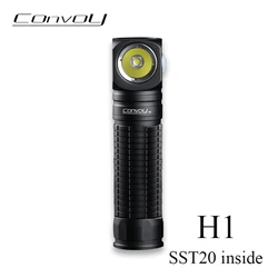 Convoy-Mini lampe de poche H1 LED SST20 pour sauna, lampe frontale haute puissance, 18650