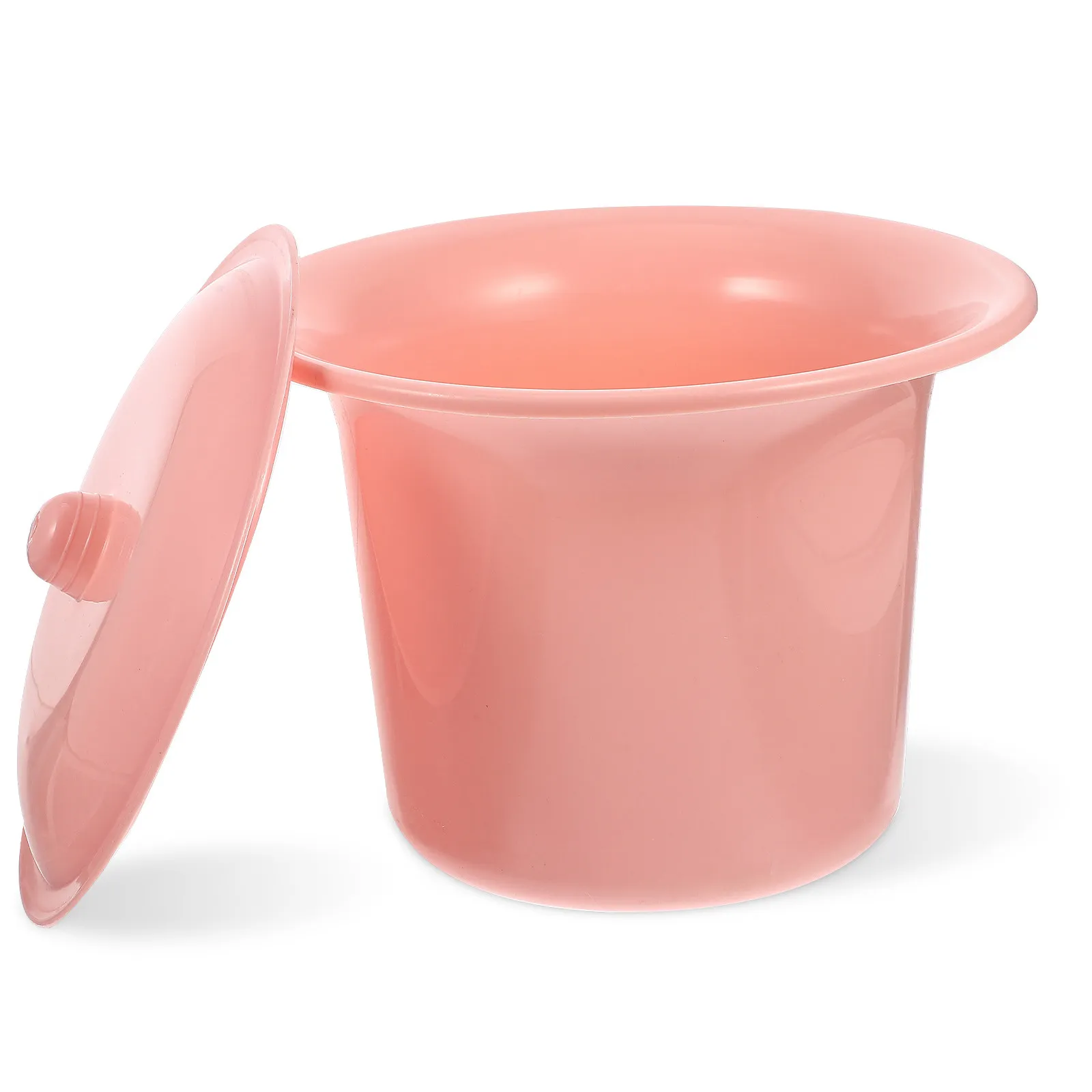 Thick Plastic Spittoon with Lid Multi-Function Household Urinal Chamber Pot for Elderly Pregnant Disabled Kids Portable Bed Pan