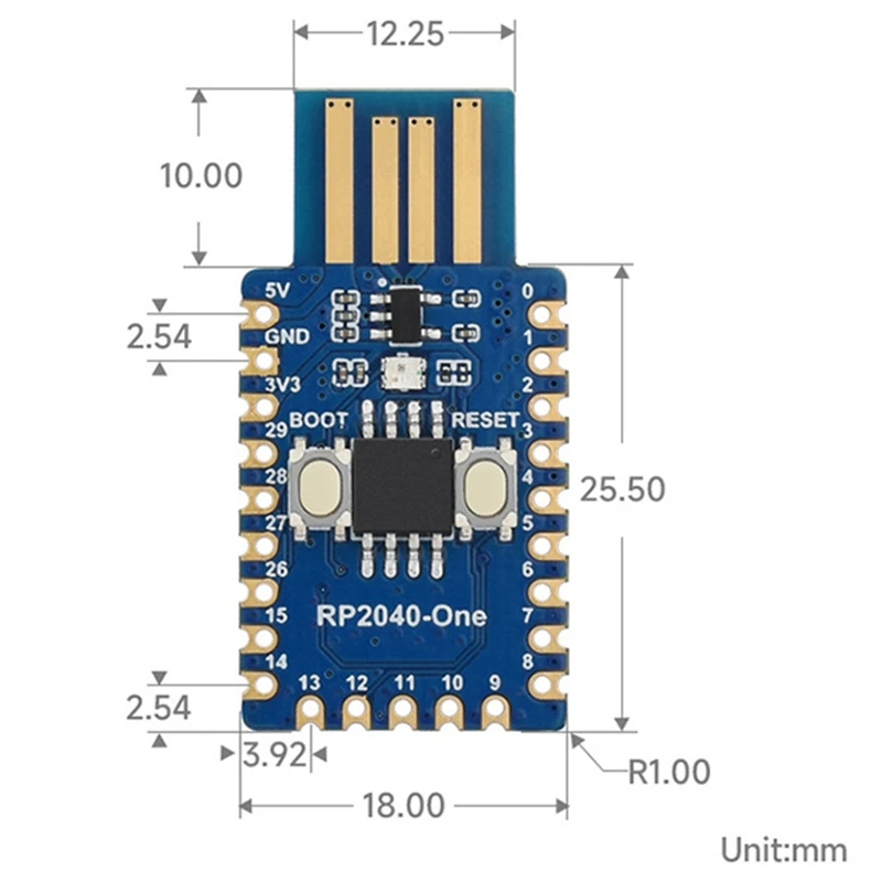 For Raspberry Pi Pico 2 RP2350 One Mini Board Type-A RP2350A RP2350-One