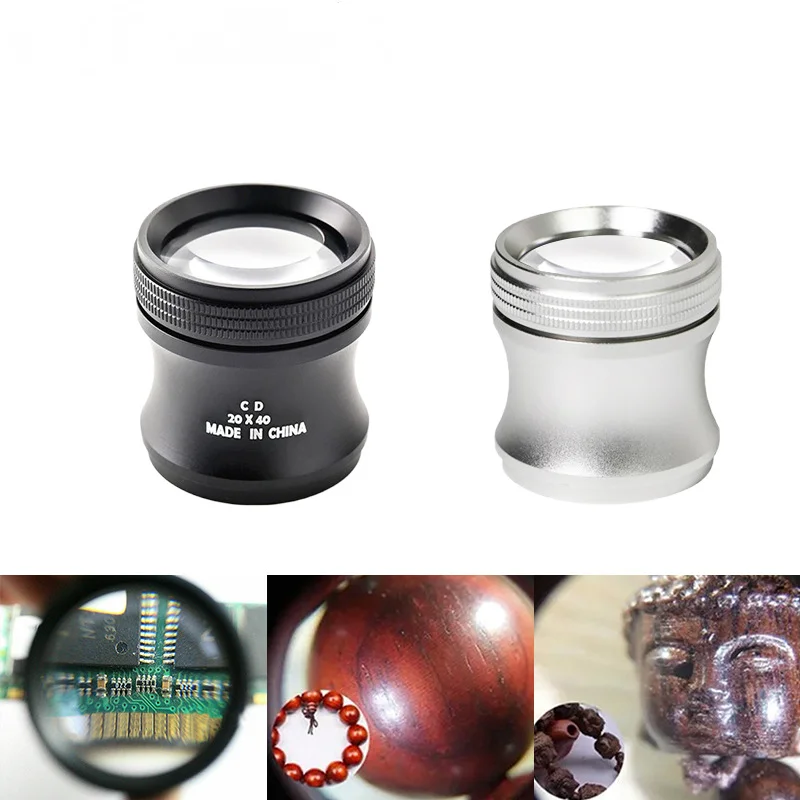 20X Handheld Cylindrical Magnifying Glass for Viewing Pigeon Eye Buddha Plaques, Jewelry and Diamond Magnifying Glass