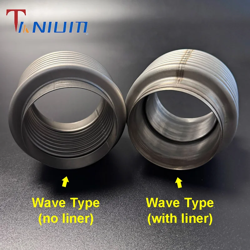 38~102mm Titanium Alloy Single-Ply Corrugated Pipe Welding Accessories for Car Exhaust