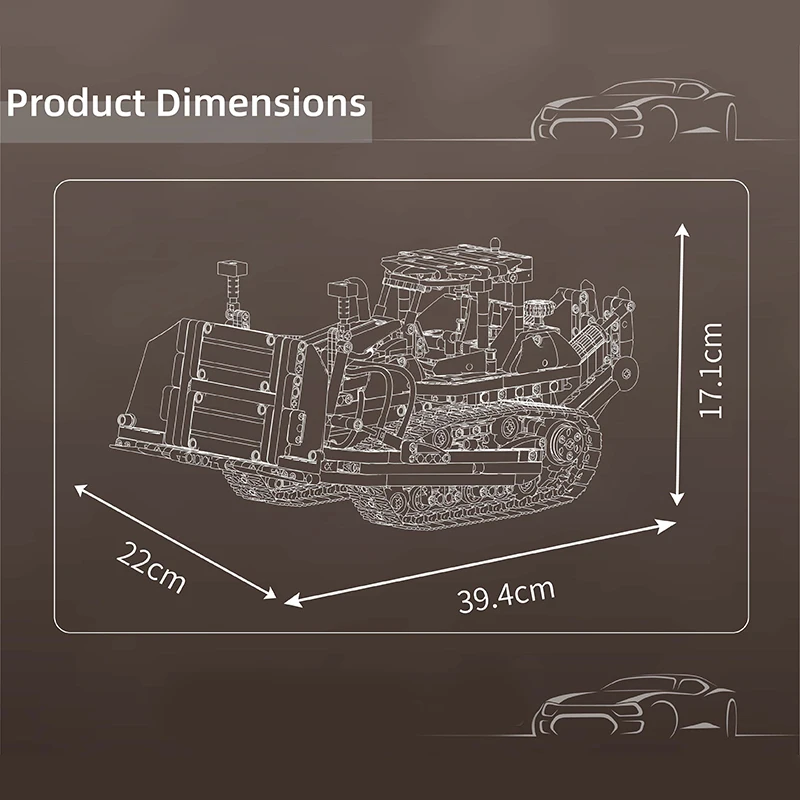 قالب الملك PR756 جرافة هوائية اللبنات مجموعة لودر أطفال بالريموت كنترول نموذج MOC لعبة تقنية هدايا الأطفال 19019 #6