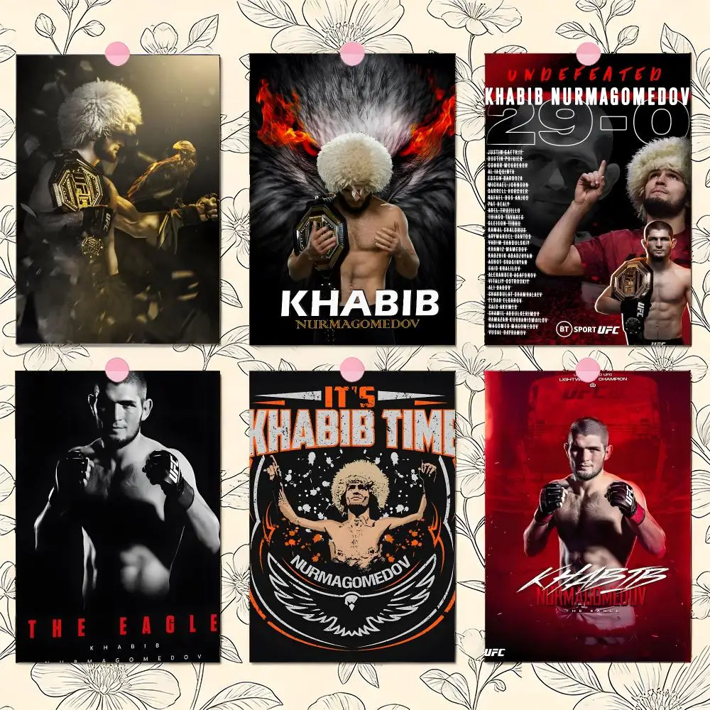 Boxing K-Khabib Nurmagomedov Poster Matte Self-Adhesive Wall Art Print Living Room Bedroom Home Decor