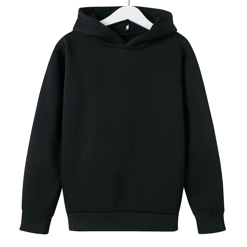 Children Clothing Solid Color Hoodie Boys Girls Tops  Toddler 3-12 Year Sweatshirr Black White Ash Red Blue Spring Autumn Coat.