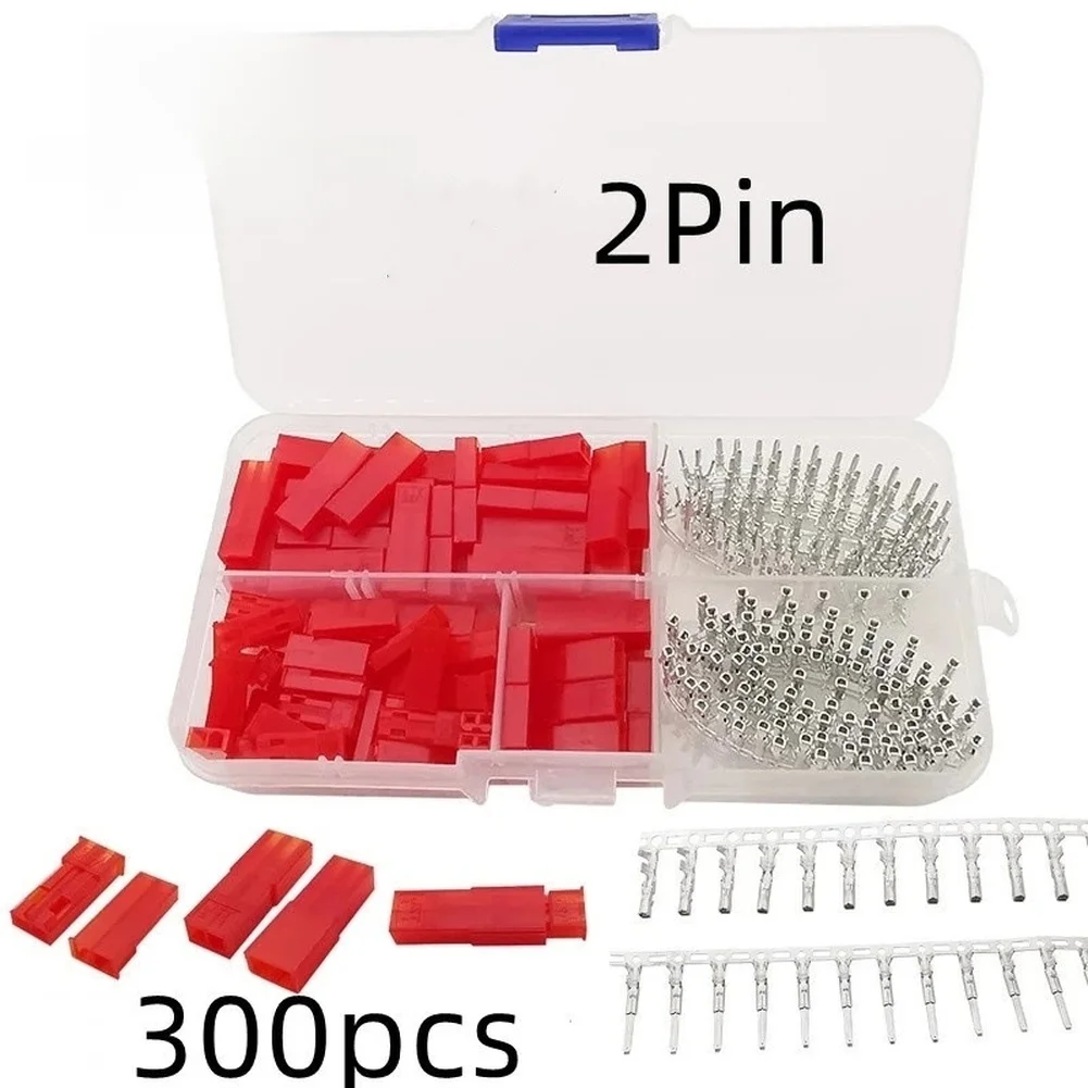 For jst 2 Pin Connector Housing with Terminal Inserts for Repeatable Mating Cycles in Low Voltage DC Power and Data Lines