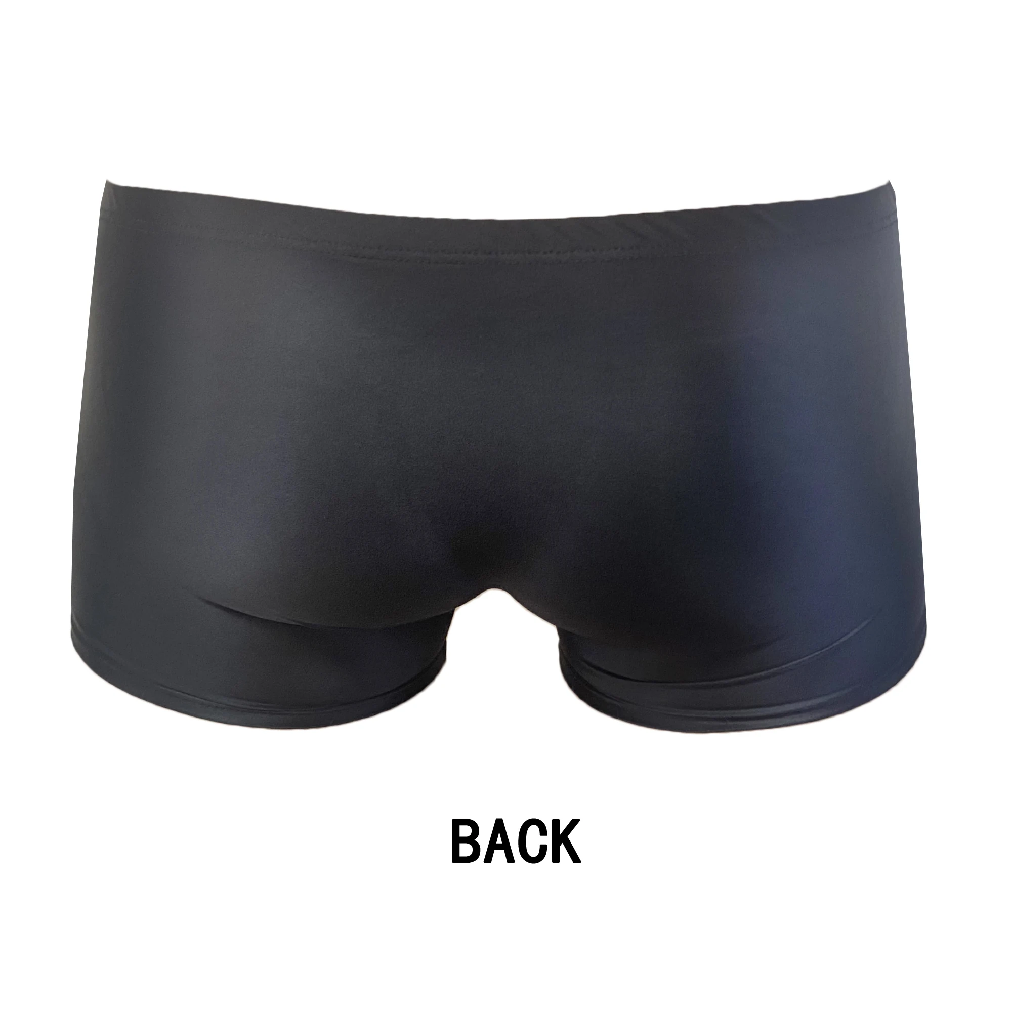 XClocKNYoung satin glossy underwear men FRONT open crotch underwear smooth boxer shorts Silk High elasticity satin glossy shorts