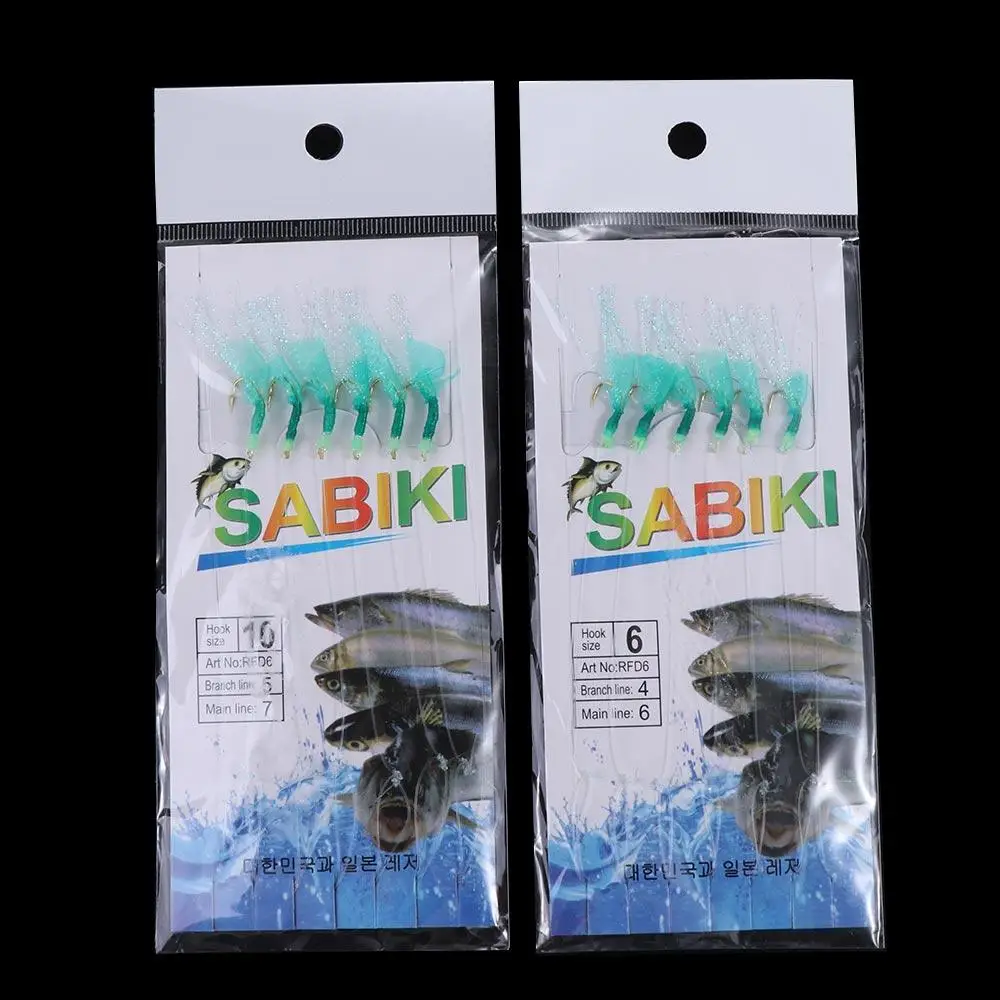 

Рыболовные приманки Резиновые зеленые резиновые приманки Приманки Крючок Sabiki Морские рыболовные снасти Золотые зеленые золотые завязанные крючки Морская рыбалка