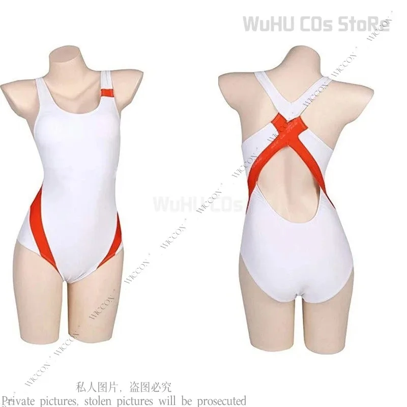 DARLING Anime In The Cos FRANXX Swimwear 02 Swimsuit Tank Top Cosplay Costume Wig Headwear Pink Zero Two Streliziac;6,r'8;p'