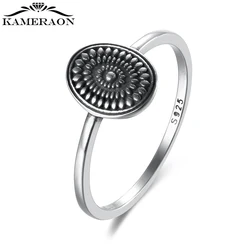 KAMERAON-Anillo de Plata de Ley 925 para mujer, sortija de compromiso Retro, bohemio, Original, para pareja