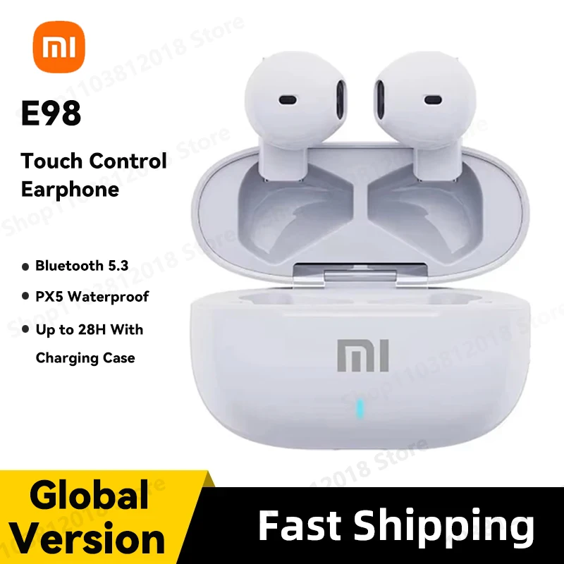 

XIAOMI E98 Wireless Bluetooth 5.3 Earphones Touch Control Earbuds TWS Waterproof Gaming Sports Hifi Headphones With Mic