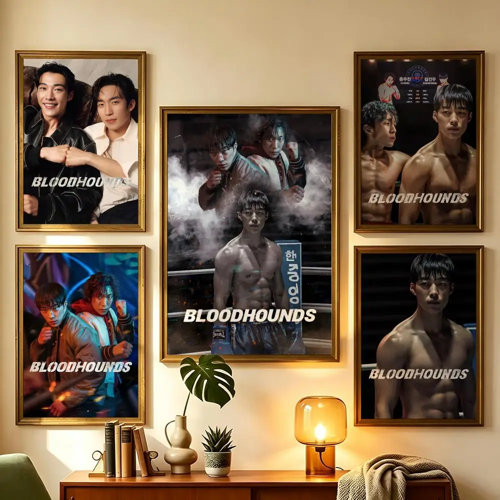 movie Bloodhounds Poster Wall Sticker Poster Decal PP Material Self-Adhesive Waterproof for Living Room Home Wall Decor