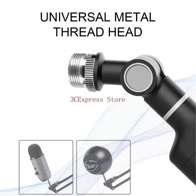 حامل الذراع الميكروفون 360 درجة تعليق الازدهار الدفاعية حامل مع المشبك