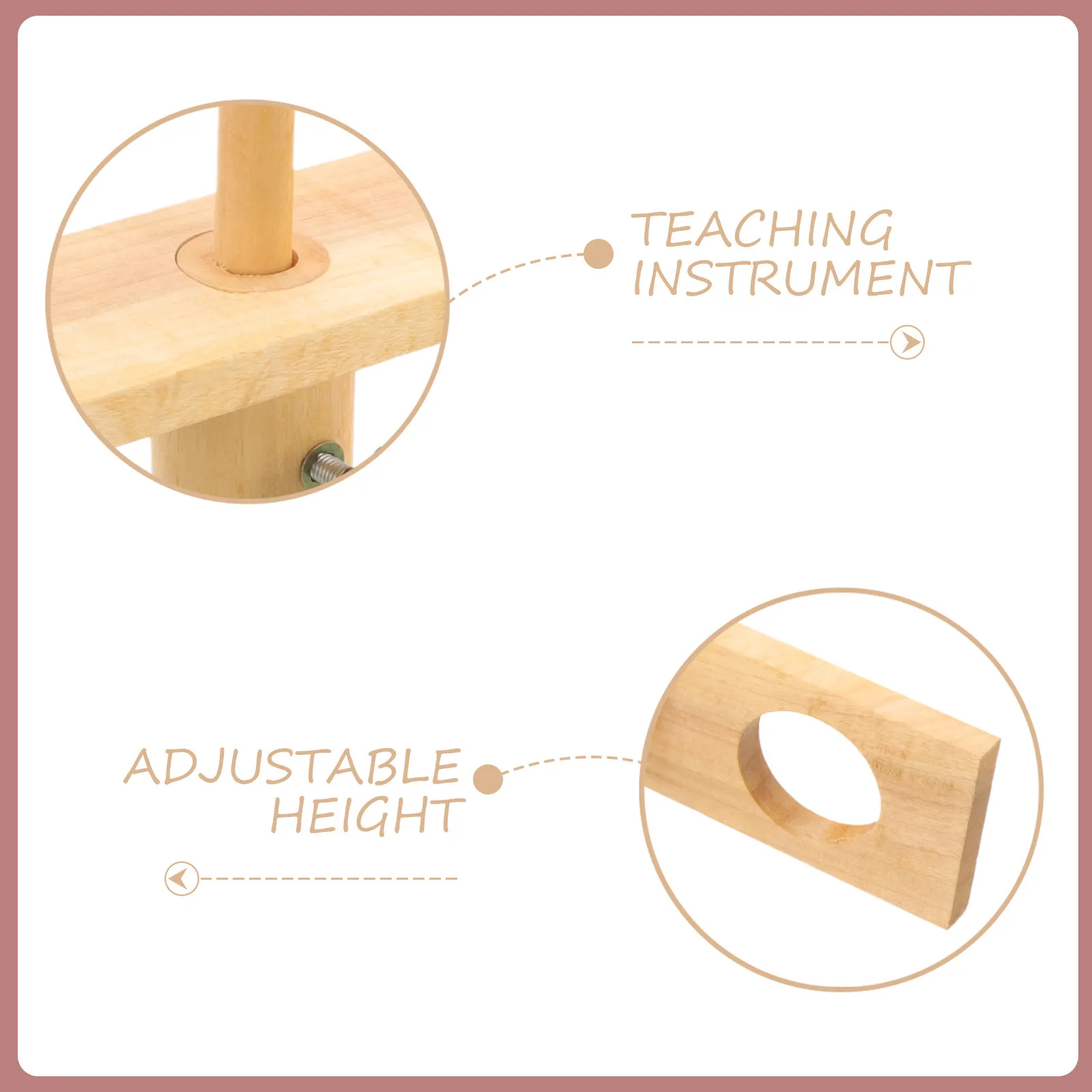 Stable Wooden Funnel Stand 2-Hole Adjustable Height for Experimental Teaching Lab Support Rack Funnel Stand Laboratory Supplies