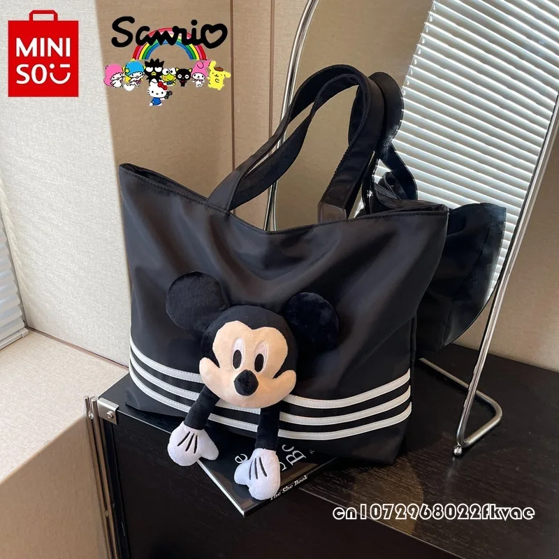 Bolso de muñeca de Mickey para mujer, bolso de hombro clásico y versátil de gran capacidad, de alta calidad, a la moda, novedad de 2024