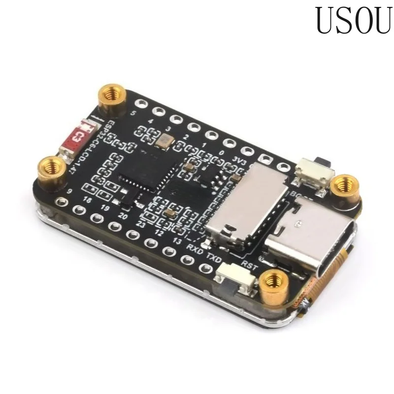 ESP32-C6 1.47-inch LCD Dev Board with Wi-Fi 6/BLE 5, MicroSD Slot, LVGL GUI, IoT HMI Applications