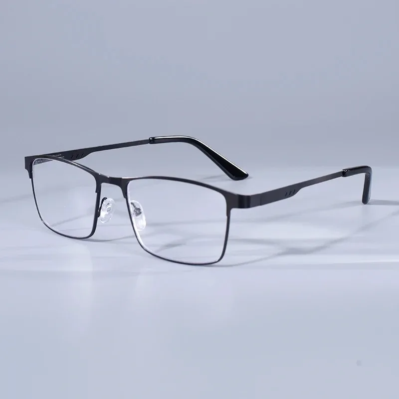 +0,75 1,25 1,5 1,75 2,0 2,25 2,75 Anti-Blaulicht Herrenbrille Quadratischer Metallrahmen Große Lesebrille Presbyopie-Brille Gafas Lectura – Detail 9