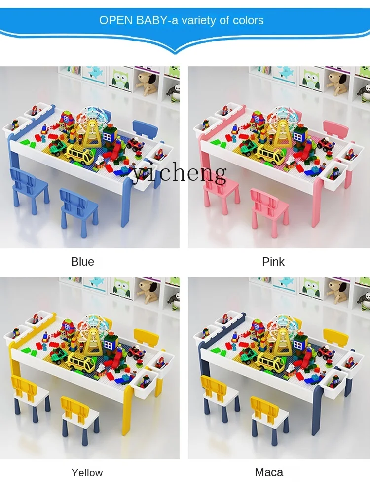 Tavolo da costruzione XL tavolo giocattolo multifunzionale per bambini con assemblaggio Puzzle per bambini con sabbia spaziale