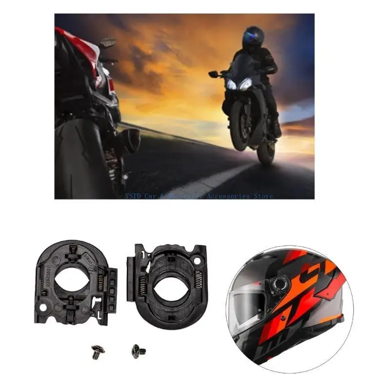 L5BC 1Pair Motorbike Helmets Visors Base Plate LensHolder For Helmets Lens Fixing Base