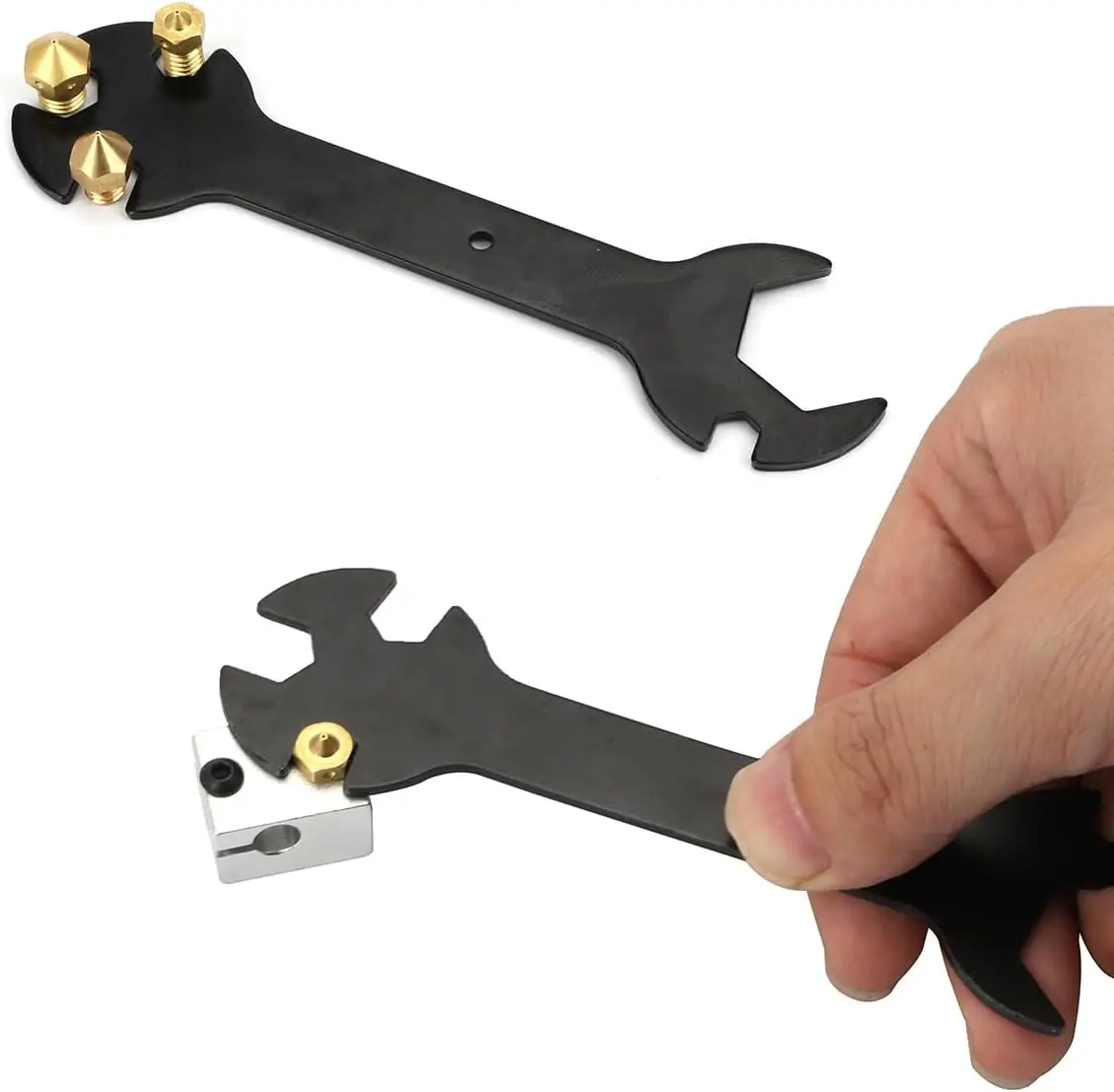 CREALITY 25 Stück MK8 Düsen, 3D-Drucker-Extruder, Messingdüsen mit Schraubenschlüssel, Aufbewahrungsbox für Ender 3/Ender 5 3D-Drucker-Düsen – Detail 6