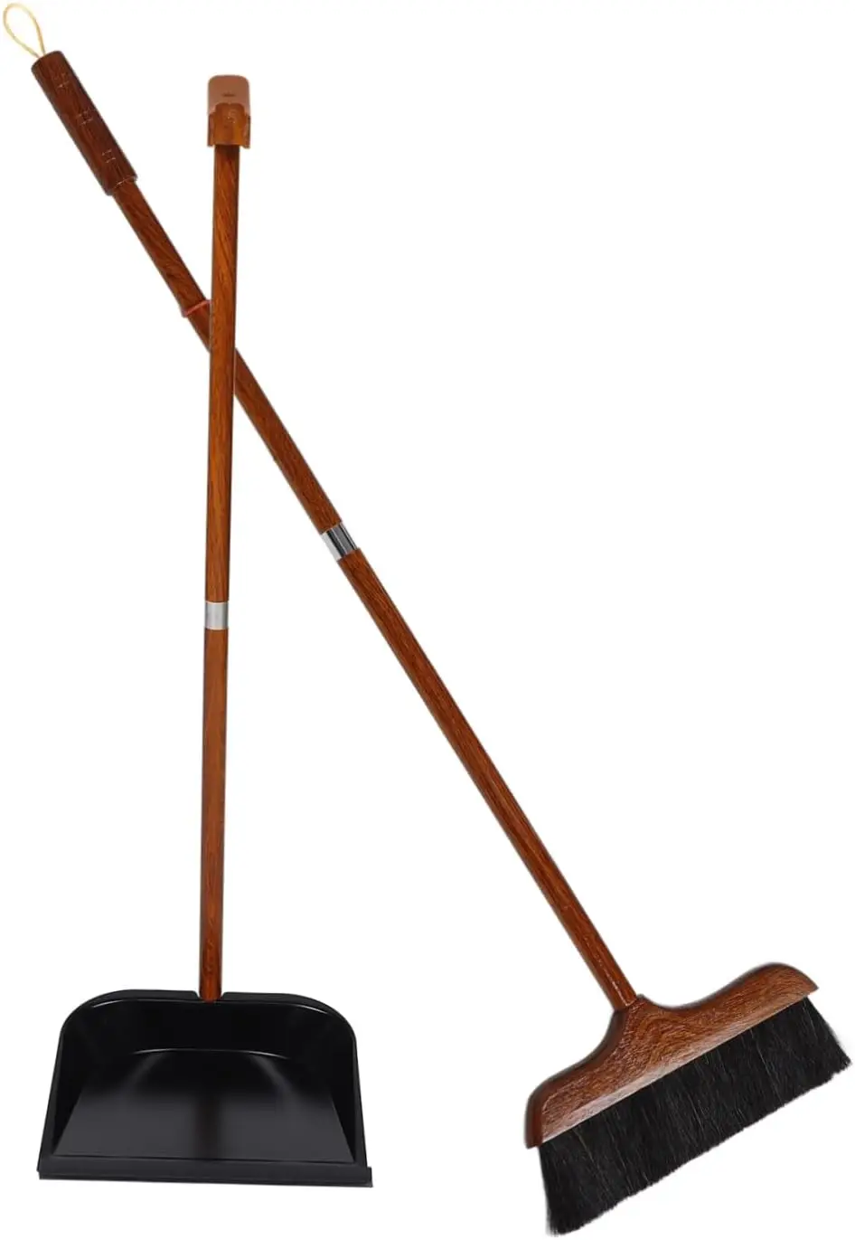 Broom and Dustpan Set with Handle Versatile Cleaning Tool for Home Kitchen and Patio for Pet Hair and Dust Removal Ergonomic Des