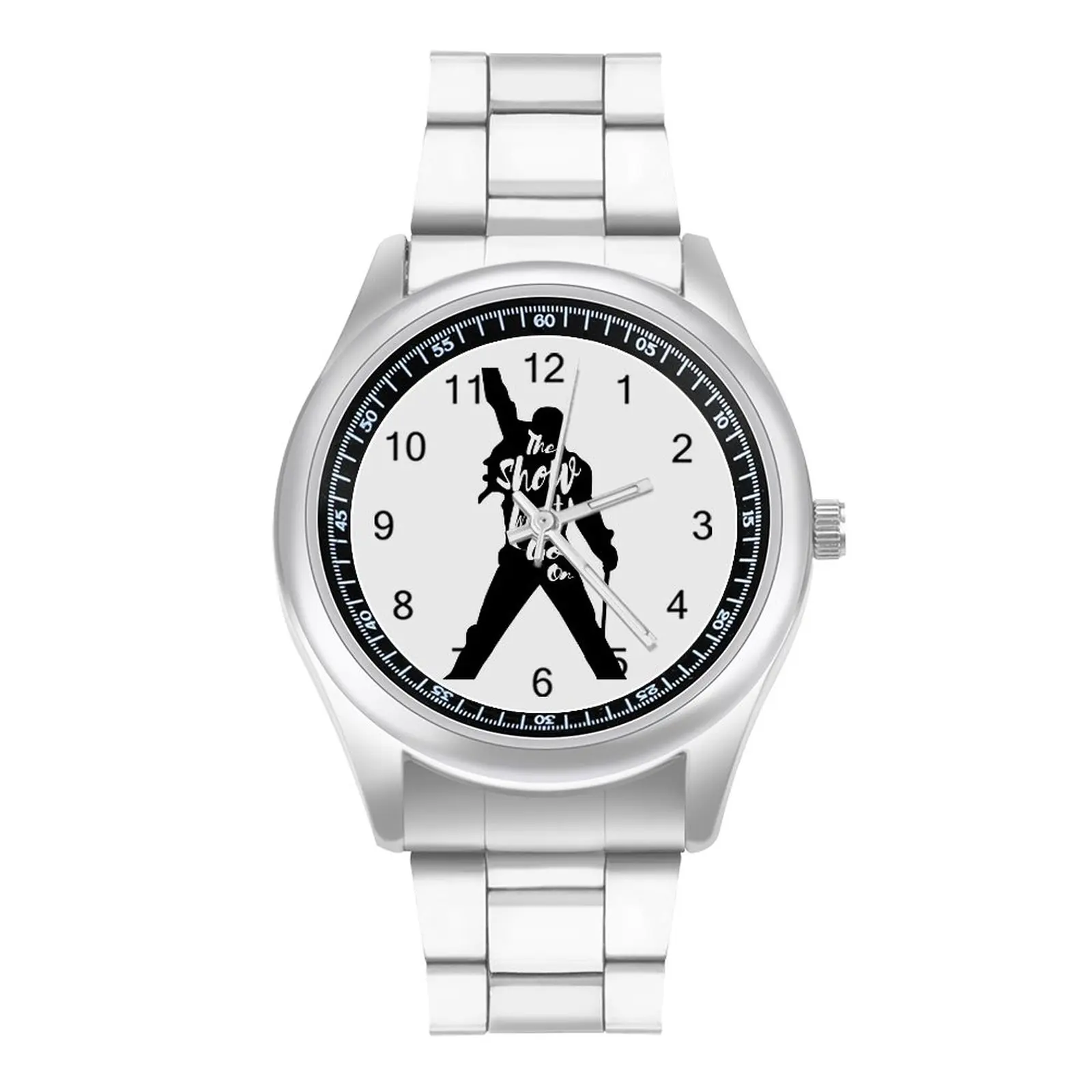 Freddie Mercury The Show Must Go On Quartz Watch Music Design Funny Wrist Watch Steel Analog Gym Teens Wristwatch