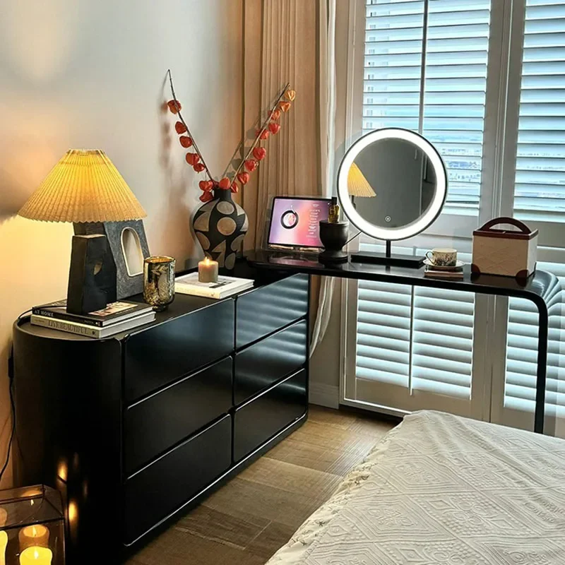 

Bedroom Makeup Vanity Organizer Dressers Drawer Set Accent Modern Wooden Room Clothes Storage Cabinet Toiletries Furniture Home