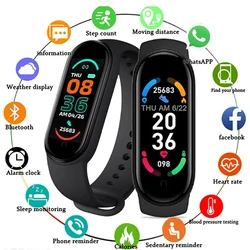 M6 Smart Watch Multifunctional Smart Band Heart Rate Smartwatch Fitness Tracker Blood Pressure Sport Bracelet Smartband for Ios