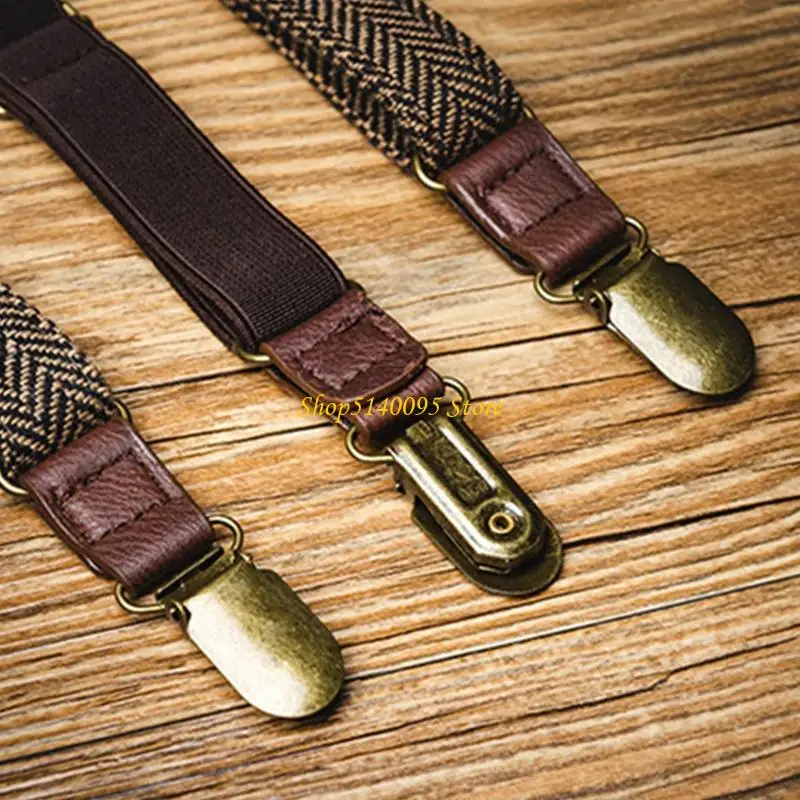 DXAE 3 مشابك للرجال حمالات حزام مطاطي بمشبك قابل للتعديل ومريح يناسب الملابس الرسمية