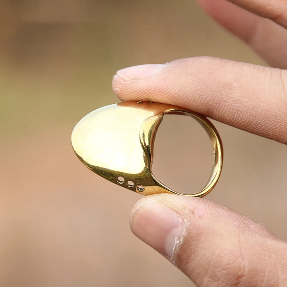 

1 set Brass Thumb Ring Wear-Resistant Archery Finger Guard For Traditional Oriental Archery Hunting Accessory Portable Durable