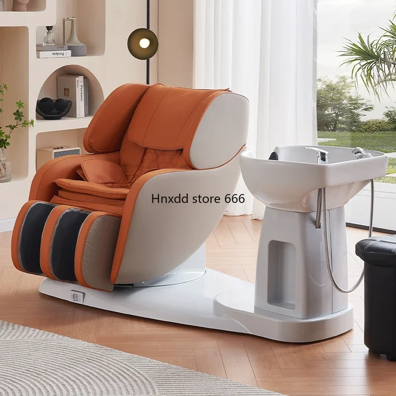 Salon Luxury Electric Massage Shampoo Chair multifunction rotatable Hair Washing bed