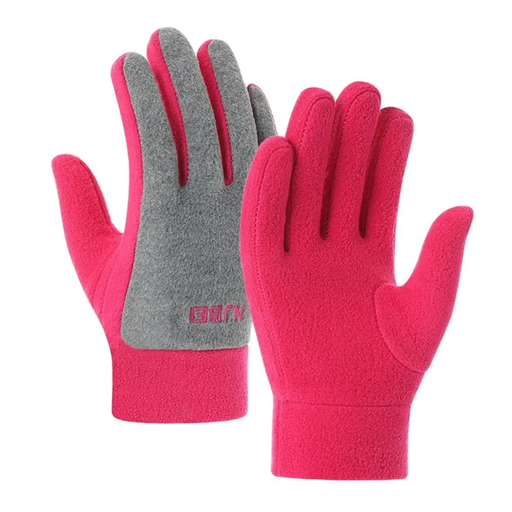 Riding Driving Gloves Autumn Winter Fleece Full Finger Mittens Women Gloves Furry Warm Mitts Thick