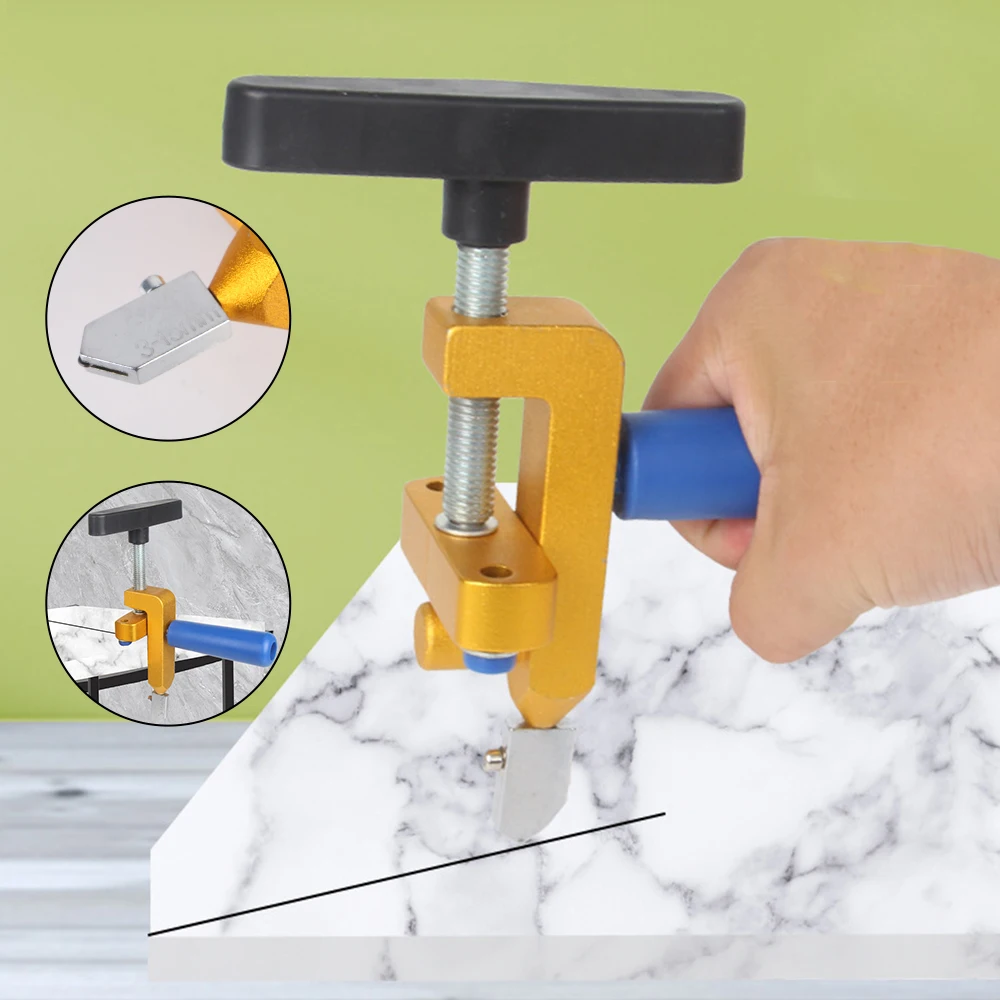 Mirror Cutting Tool Accessories Tile Breaker Knife Wheel Glass Tile Hand Cutting Tool 2-in-1 Tile Cutter Professional