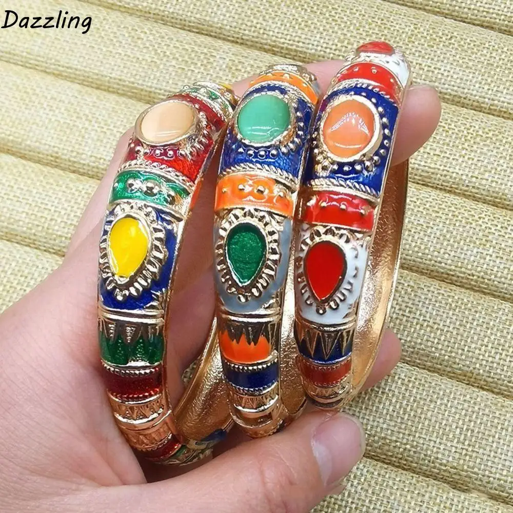 

Enamel Chinese Cloisonne Bracelet Traditional Chinese Peony Filigree Flower Bangle Vintage Double Bangle Women's Hand Bracelet
