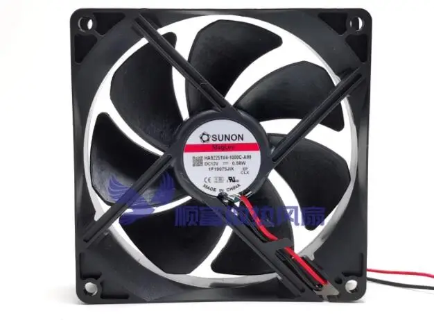 

SUNON HA92251V4-1000C-A99 DC 12V 0.58W 90x90x25mm 2-Wire Server Cooling Fan