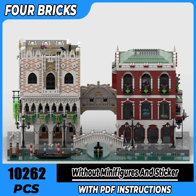 

Moc Building Blocks Venice Palaces and Bridges Technology Modular Bricks Model Gifts Christmas Toys DIY Sets Assembly