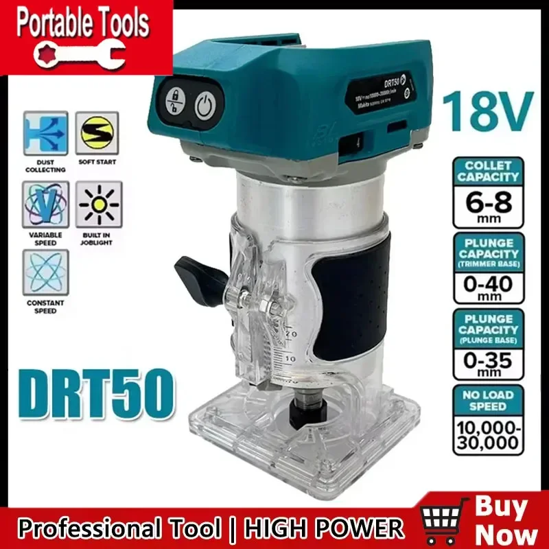 

Fit Makita DRT50 Cordless Trimmer Rechargeable Trimming Machine Brushless Slotting Tool Milling Woodwork Engraving Machine