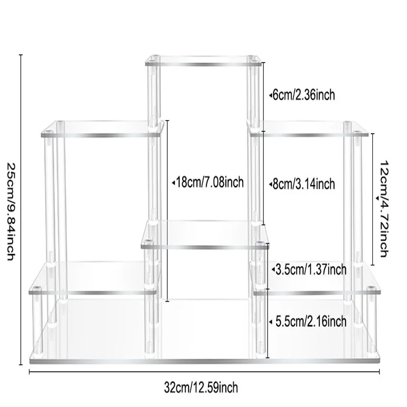 Acrylic Display Stand Transparent Handheld Blind Box, Suitable For, Doll Toys, Cosmetics, Desserts, Desktop Display Stand Storag