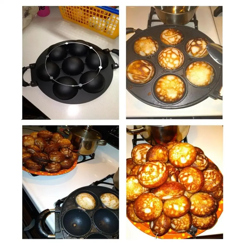 7 حفرة الطبخ كعكة عموم الحديد الزهر عجة عموم غير عصا وعاء الطبخ الإفطار البيض طباخ قالب الكعكة تجهيزات المطابخ المطبخ أدوات المطبخ