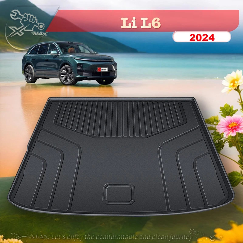 

For Li L6 2024 Fit Car Trunk Mat All Season Black Cargo Mat 3D Shaped Laser Measured Trunk Liners