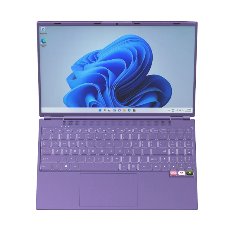 Purple Cheap Laptop Windows 10 11 Office Education Gaming Notebook 16.0“ 12th Intel N95 16G RAM 512G SSD Touch ID Narrow Side