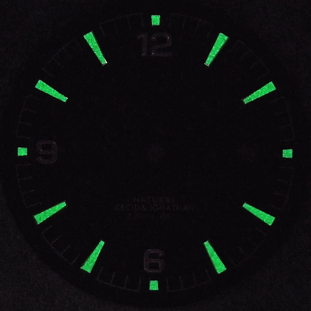 8215 Dial 33.5mm Green Strong Luminous Dial for 8215/2813 Movement with Custom Logo Watch Assembly Components