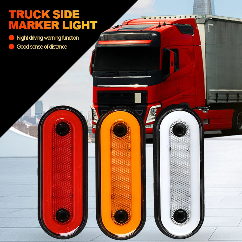 24/7Auto Lot de 10 feux de gabarit latéraux orange 24 V 4