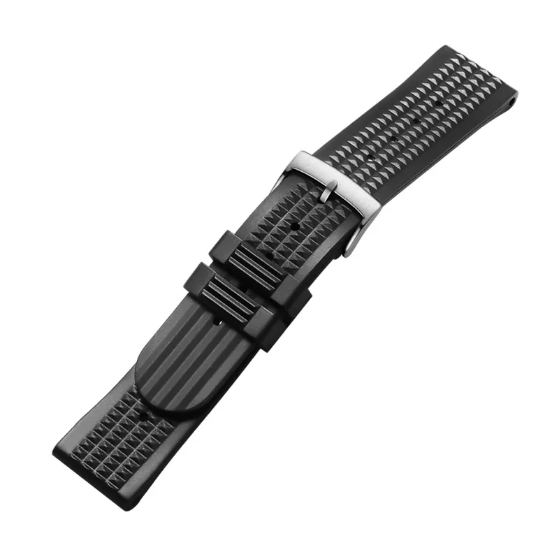 20mm Waffle Strap Bracelet Fashion Universal Mens Diving Rubber Silicone Sports Waterproof Replacement WatchBand Watch Accessory